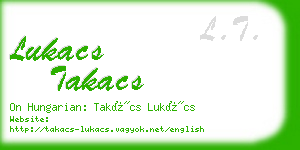 lukacs takacs business card